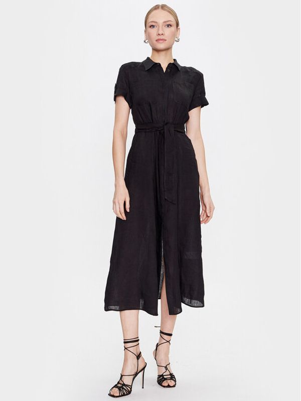 Marella Marella Haljina košulja Banca 2332210334 Crna Regular Fit