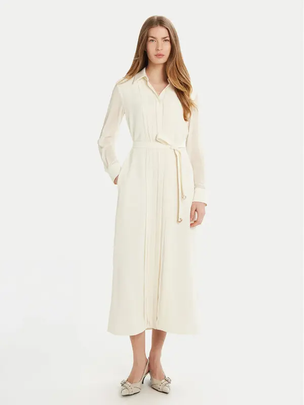 Marella Marella Haljina košulja Iorgo 2513221073 Écru Regular Fit