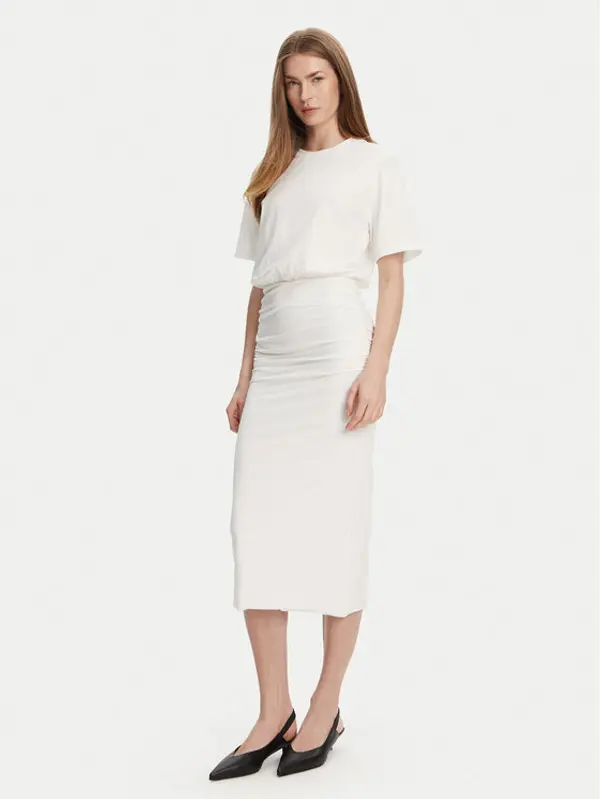 Marella Marella Haljina za svaki dan Ileana 2513621014 Bijela Slim Fit