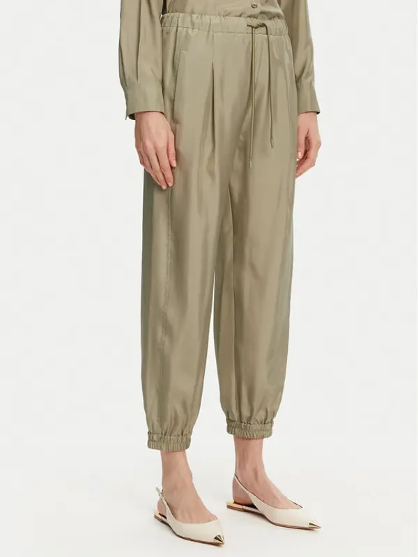 Marella Marella Hlače Abetaia 2513131095 Zelena Relaxed Fit