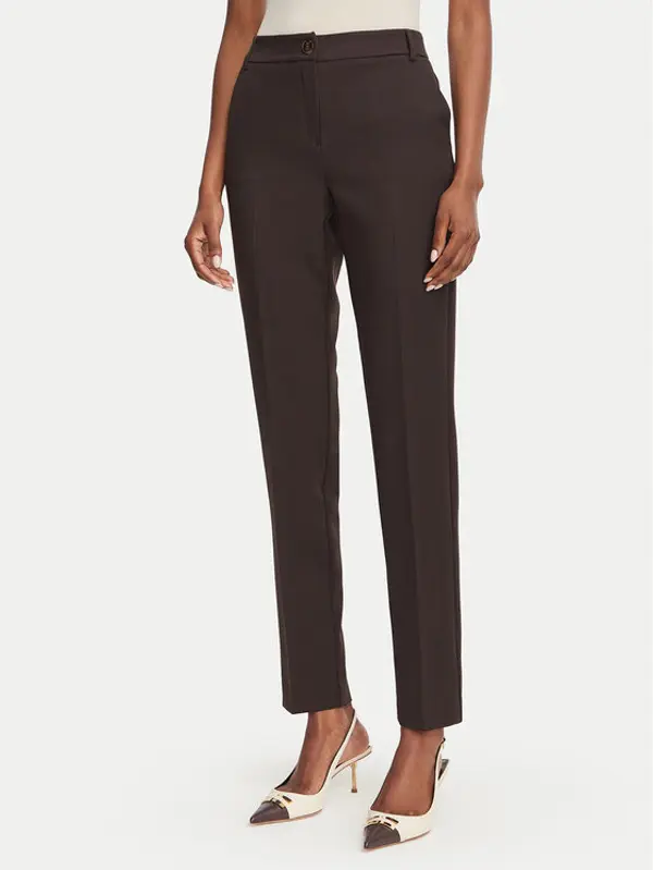 Marella Marella Hlače Amico2 2625136291 Tamno smeđa Straight Fit