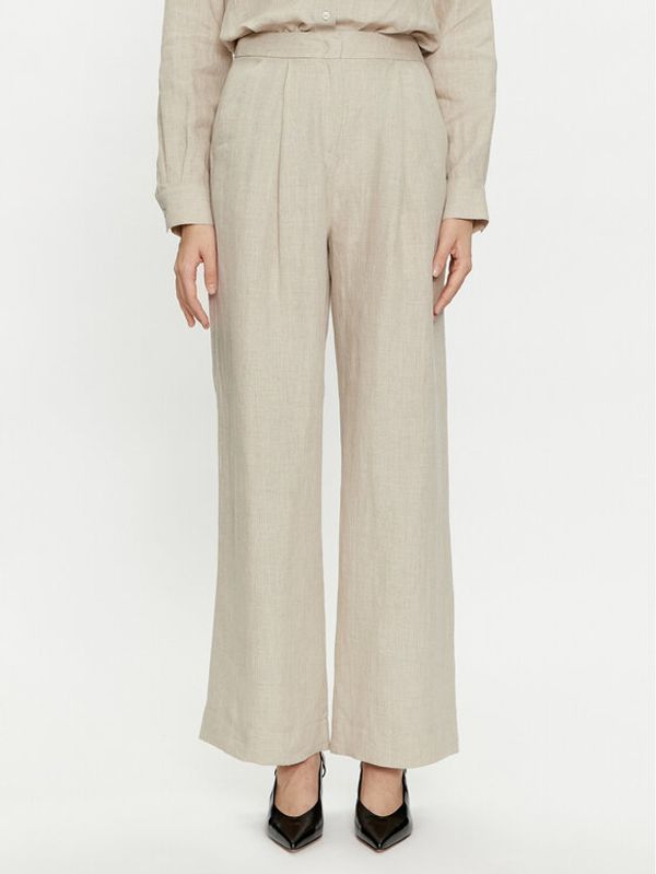 Marella Marella Hlače Nizere 2413131212 Écru Relaxed Fit