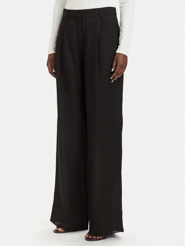 Marella Marella Hlače Solista 2613131114 Crna Relaxed Fit