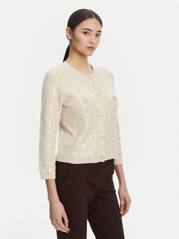 Marella Marella Kardigan Siena1 2523346094 Écru Regular Fit