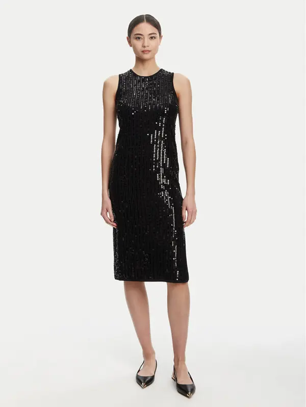 Marella Marella Koktel haljina Adetto 2523326024 Crna Regular Fit
