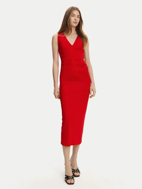 Marella Marella Koktel haljina Harald 2513621022 Crvena Slim Fit