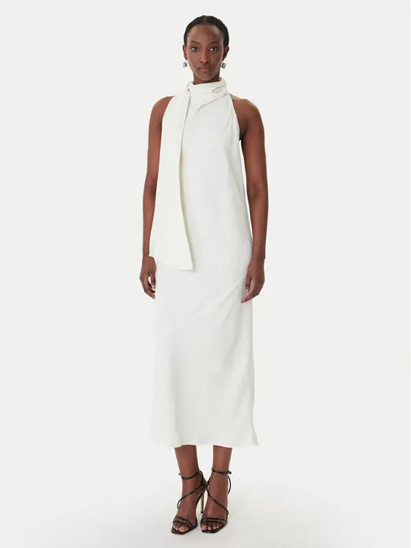 Marella Marella Koktel haljina Ninfee 2613221083 Écru Regular Fit