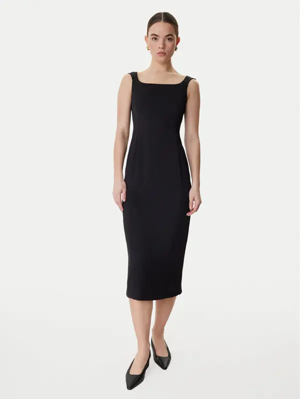 Marella Marella Koktel haljina Perle 2613221063 Crna Slim Fit