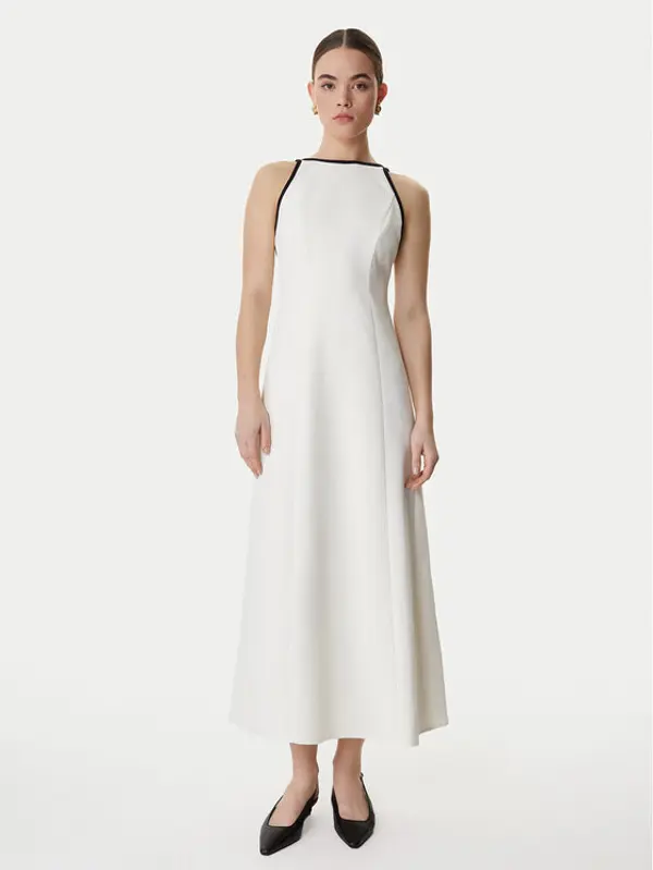Marella Marella Koktel haljina Sapore 2613221113 Écru Regular Fit