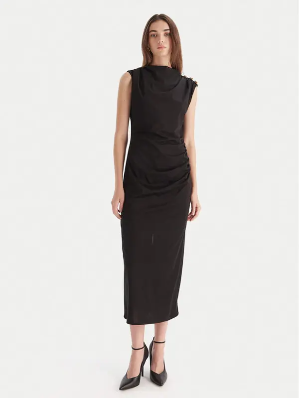 Marella Marella Koktel haljina Scuola 2523626011 Crna Slim Fit