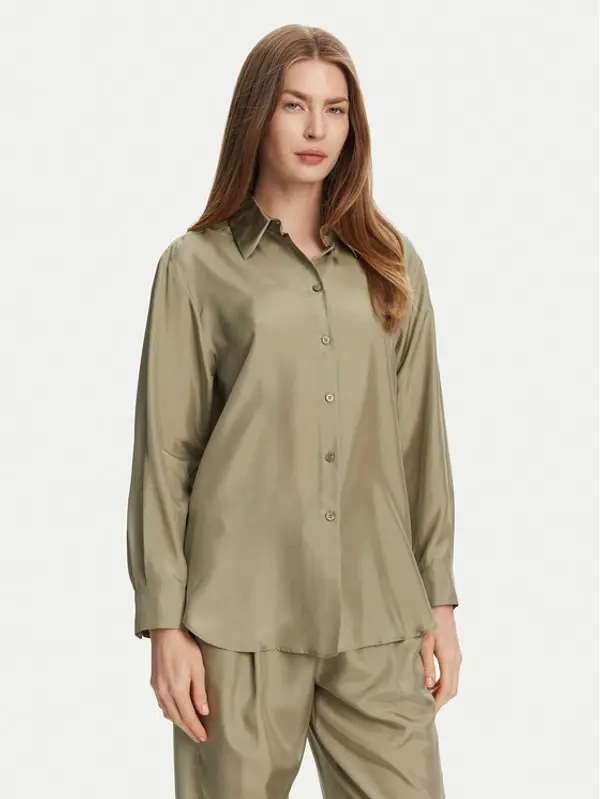 Marella Marella Košulja Alec 2513111015 Zelena Regular Fit