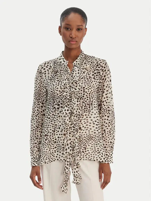 Marella Marella Košulja Canapa 2613111151 Écru Regular Fit