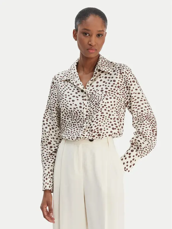 Marella Marella Košulja Salve 2613111141 Écru Relaxed Fit