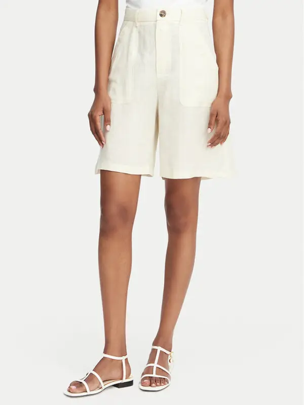 Marella Marella Kratke hlače Adorni 2615141032 Écru Regular Fit