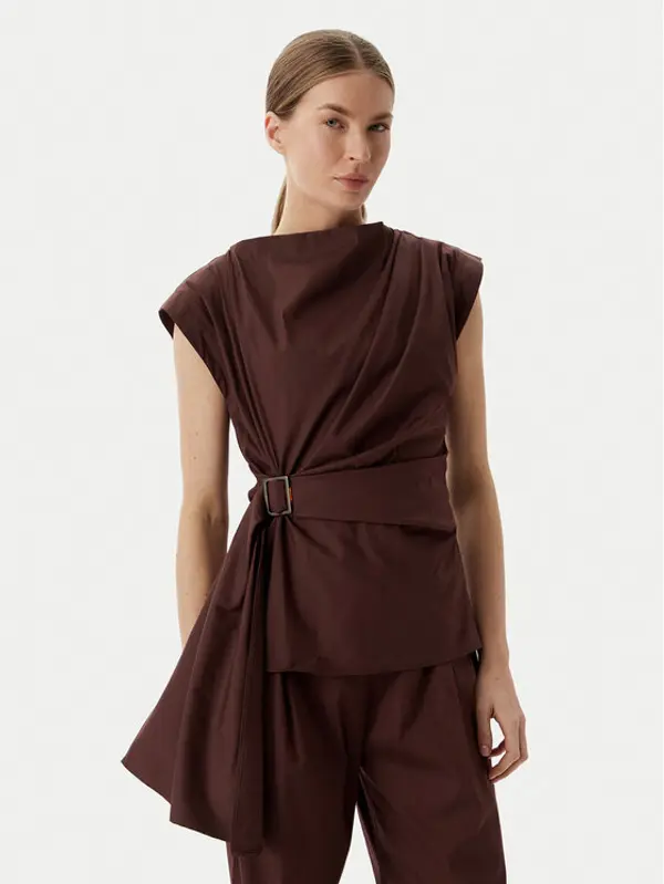 Marella Marella Majica Supremo 2613161072 Smeđa Regular Fit