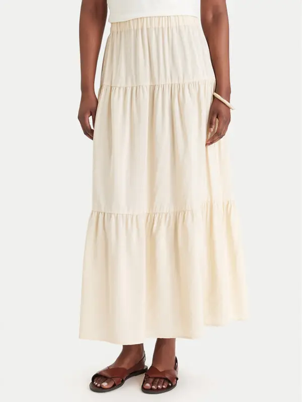 Marella Marella Maxi suknja Ciocca 2613101084 Écru Regular Fit