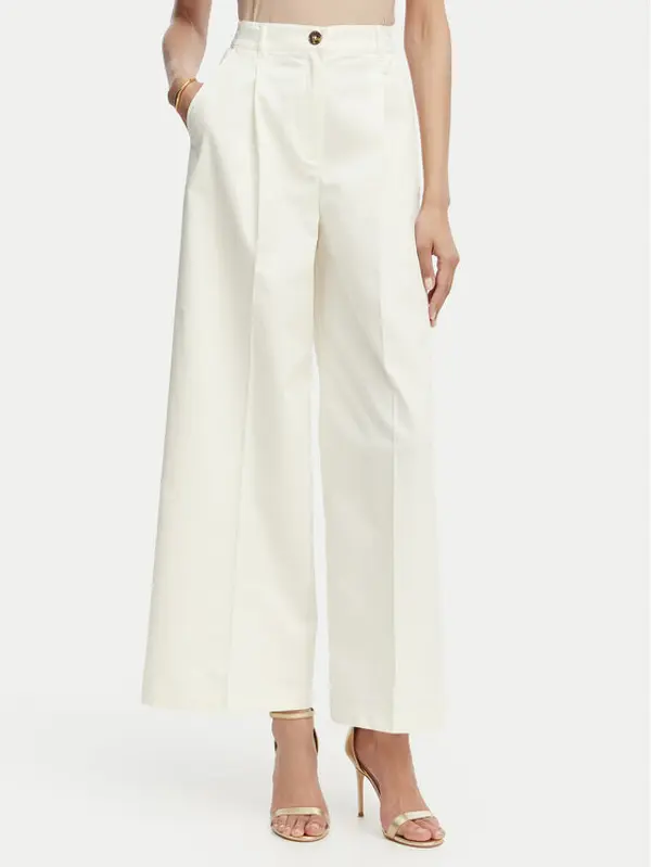 Marella Marella Palazzo hlače Aceri 2615131071 Écru Wide Leg