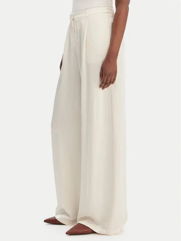 Marella Marella Palazzo hlače Formato 2613131035 Écru Wide Leg