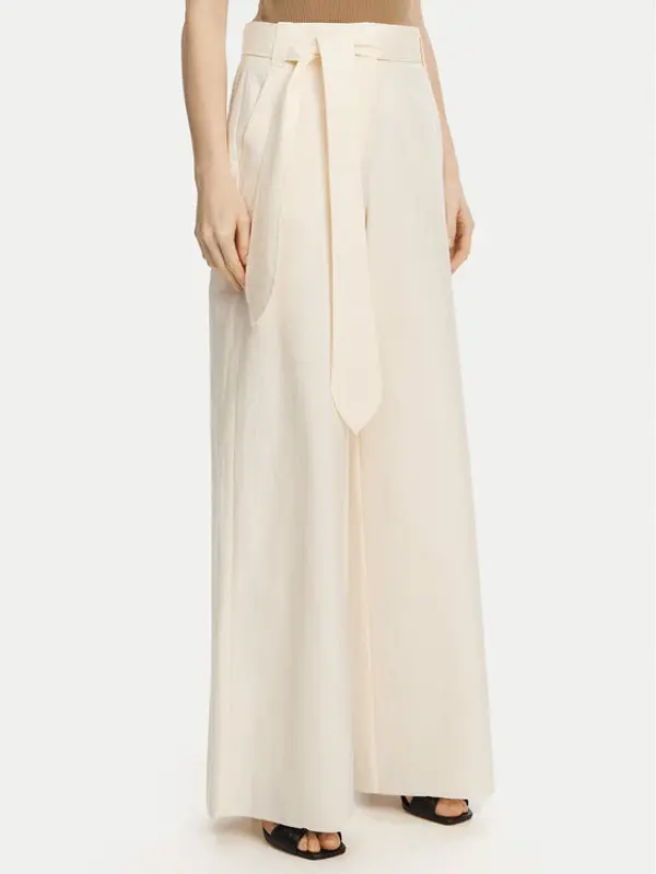 Marella Marella Palazzo hlače Luca 2513131032 Écru Wide Leg