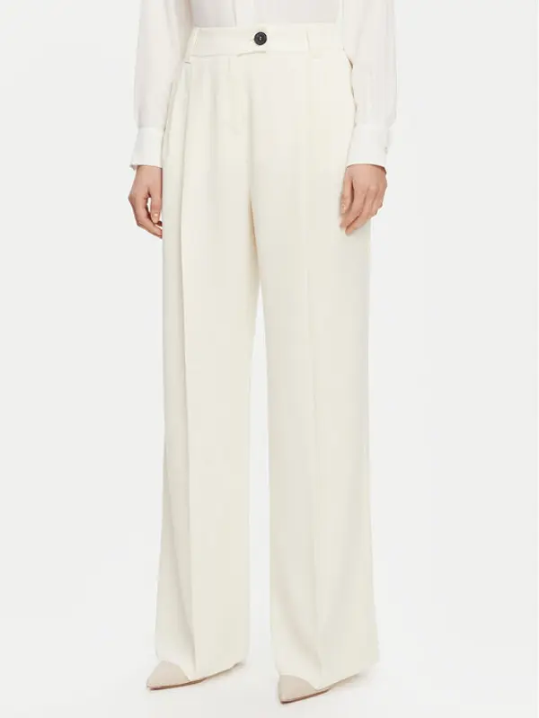 Marella Marella Palazzo hlače Olinto 2513131053 Bijela Wide Leg