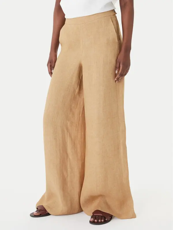 Marella Marella Palazzo hlače Ottelia 2613131062 Bež Wide Leg