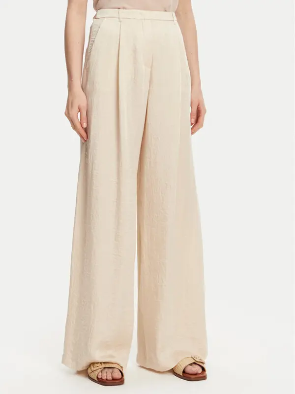 Marella Marella Palazzo hlače Silico 2513131125 Écru Wide Leg