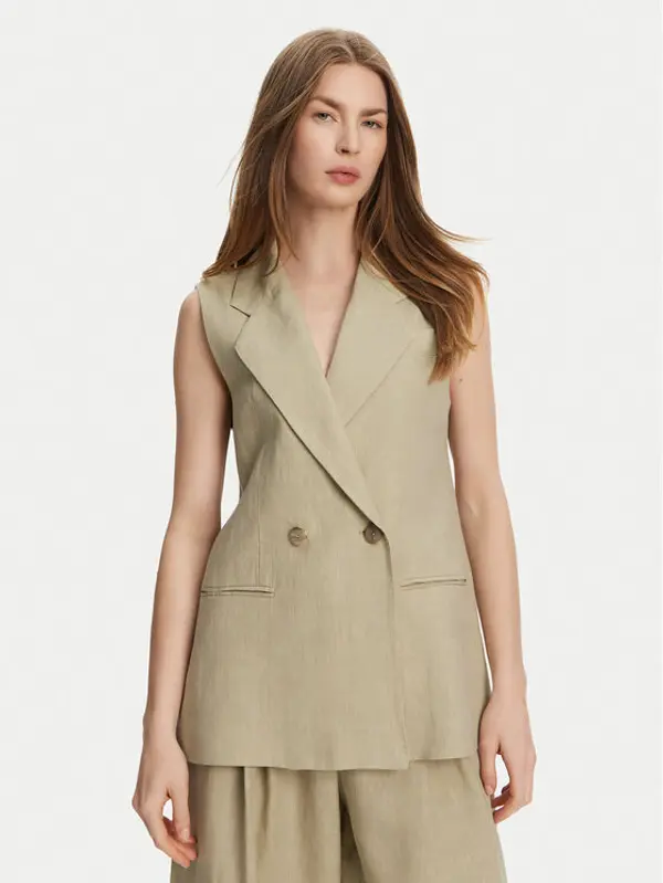 Marella Marella Prsluk Dramma 2513281012200 Kaki Regular Fit