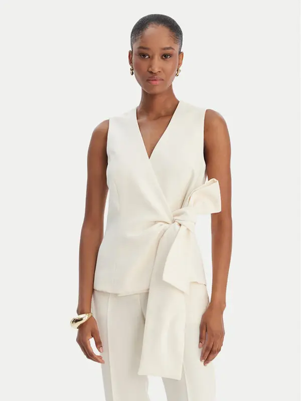 Marella Marella Prsluk za odijelo Lirica 2613161043 Écru Regular Fit