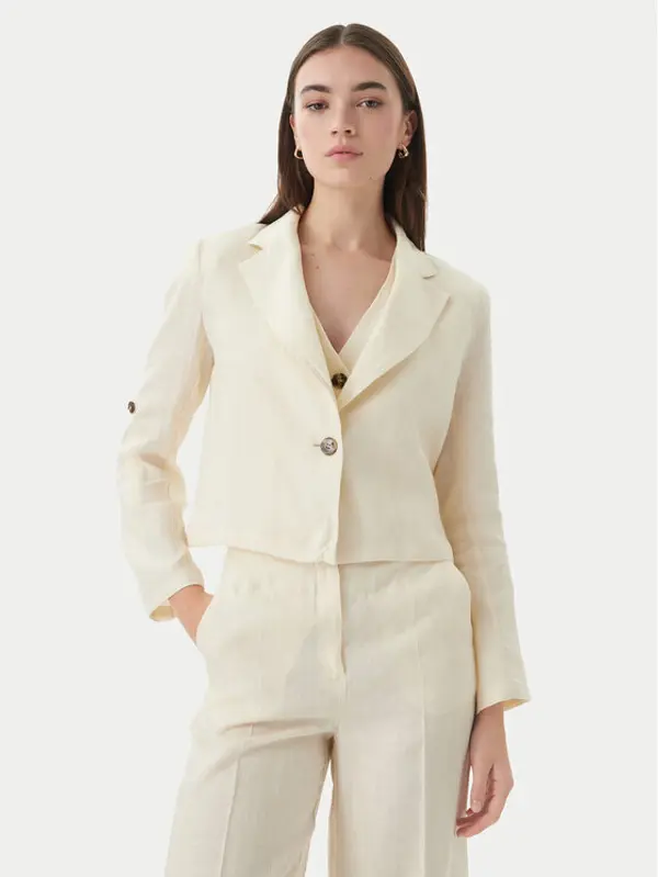 Marella Marella Sakoi Papiro 2615041042 Écru Regular Fit