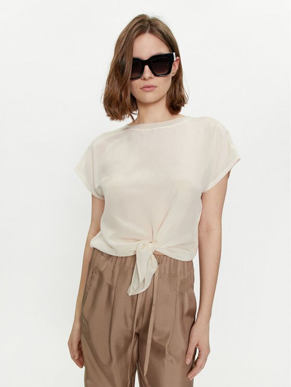 Marella Marella T-shirt Agostin 2413941105 Écru Regular Fit