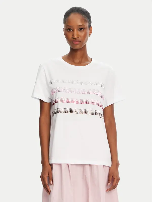 Marella Marella T-shirt Foglia 2515971042 Bijela Regular Fit