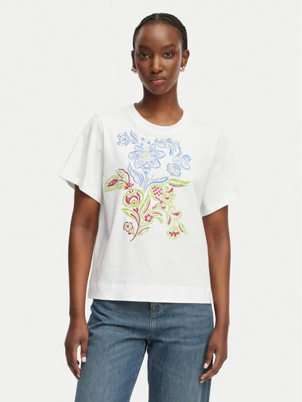 Marella Marella T-shirt Paraggi 2615971082 Bijela Relaxed Fit