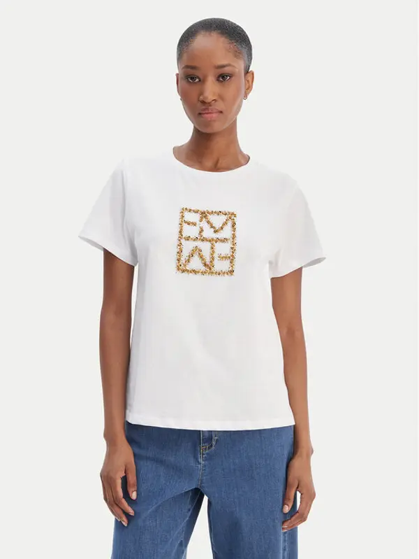 Marella Marella T-shirt Tema 2615971031 Bijela Regular Fit
