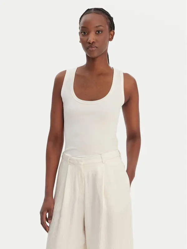 Marella Marella Top Orata 2613941015 Écru Slim Fit