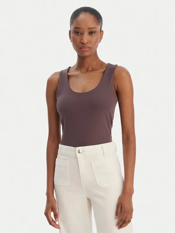 Marella Marella Top Tiglio 2615941051 Smeđa Slim Fit