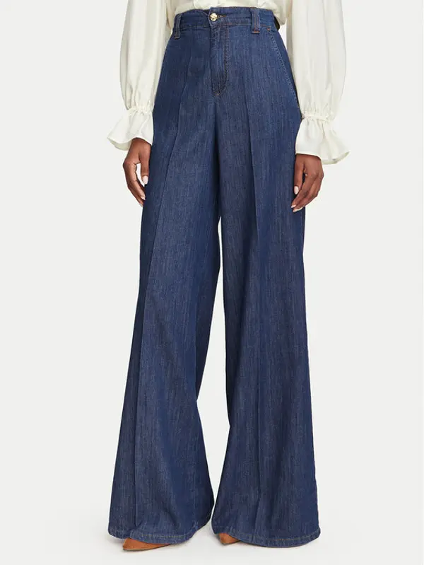 Marella Marella Traperice 2623186124 Plava Wide Leg