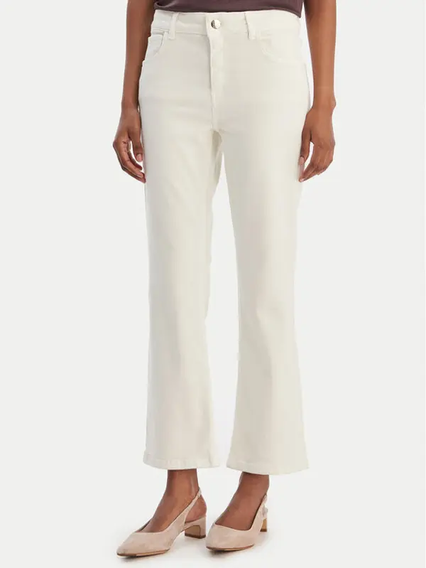 Marella Marella Traperice Sfinge 2615131261 Écru Slim Fit