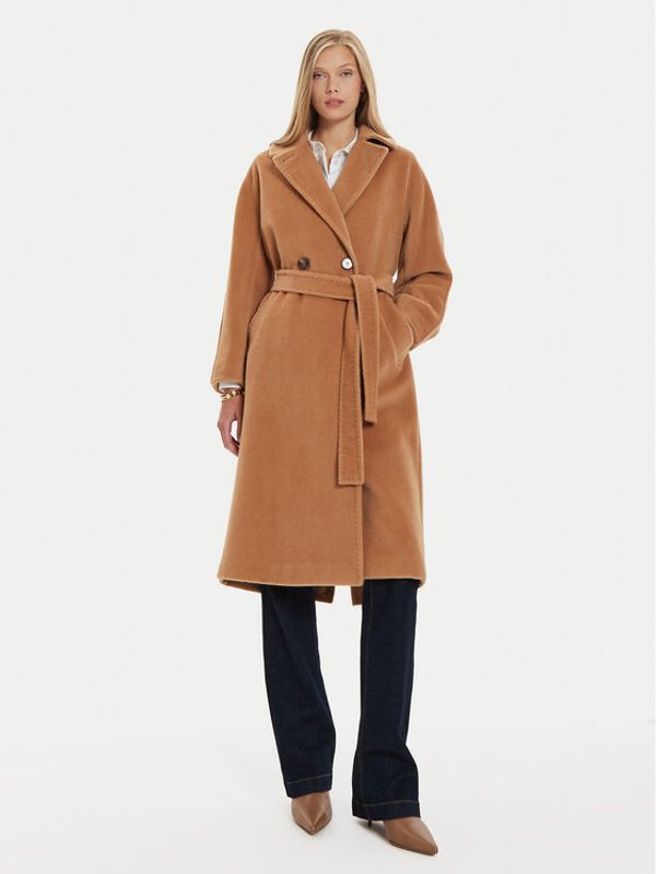 Marella Marella Vuneni kaput Dede 2423016082 Smeđa Regular Fit