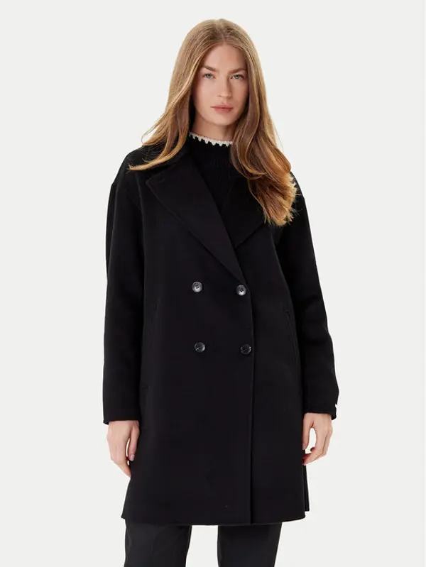 Marella Marella Vuneni kaput Good 2523016031 Crna Regular Fit