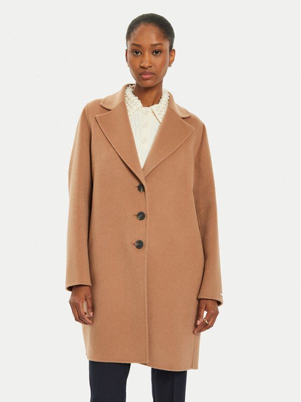 Marella Marella Vuneni kaput Won 2423016041 Smeđa Regular Fit