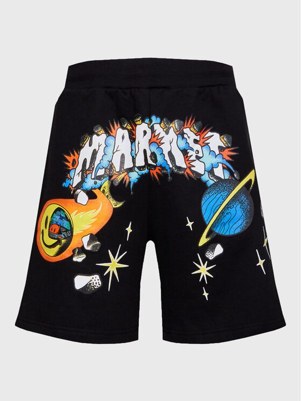 Market Market Sportske kratke hlače SMILEY 395000600 Crna Regular Fit