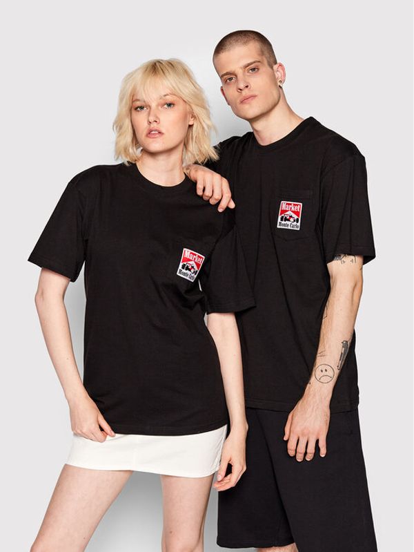 Market Market T-shirt Unisex Racing Logo 399001071 Crna Relaxed Fit