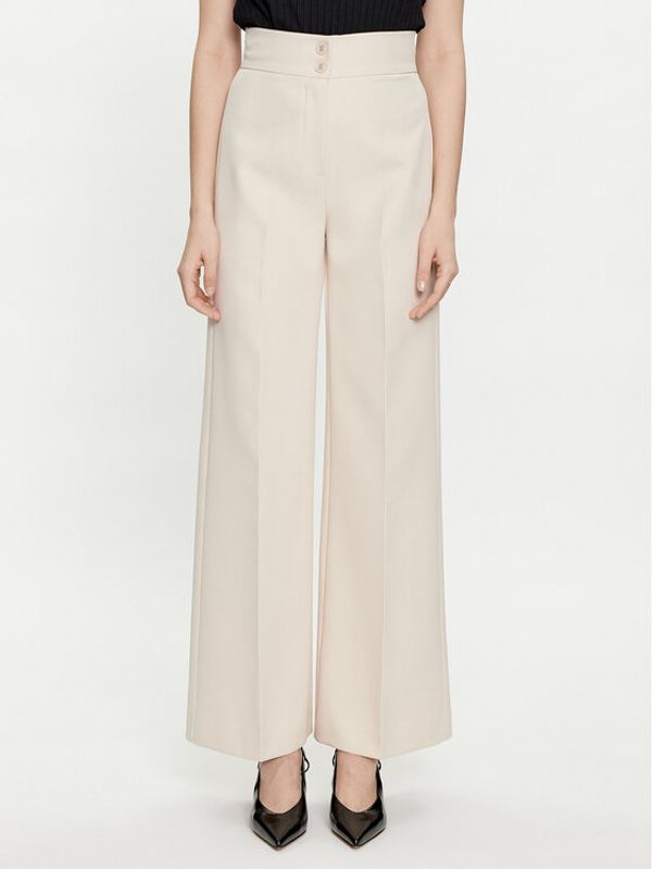 Maryley Maryley Hlače 24EB680/43GE Bež Wide Leg