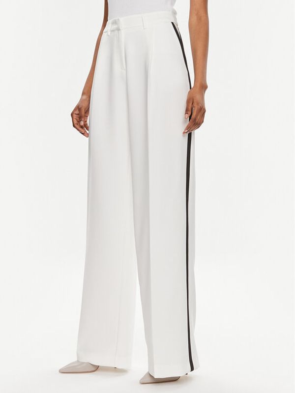 Maryley Maryley Hlače 24EB806/43BN Bijela Wide Leg