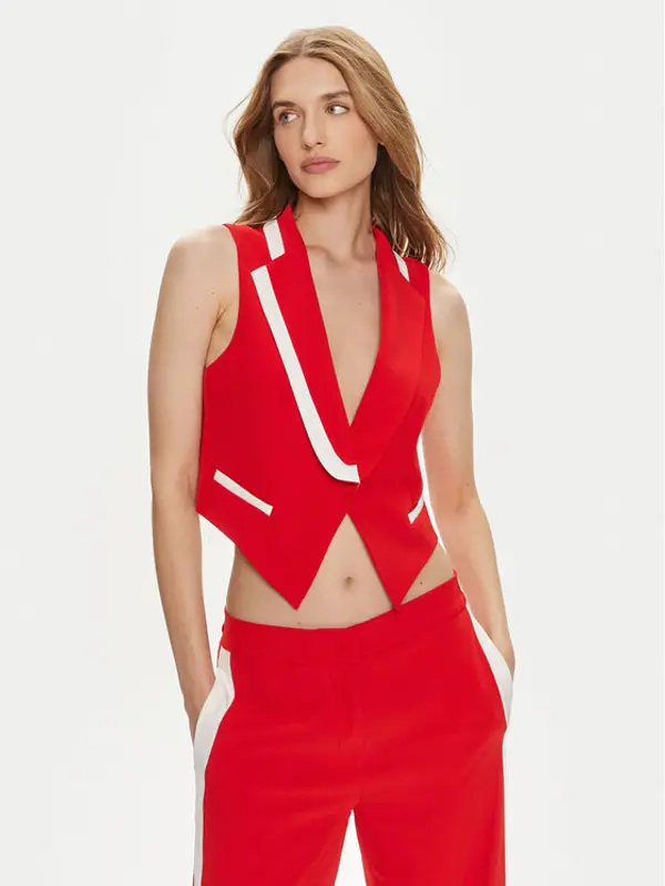 Maryley Maryley Prsluk 24EB214/04FI Crvena Regular Fit