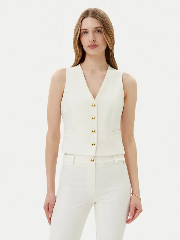 Maryley Maryley Prsluk 25EB128/43VA Écru Regular Fit