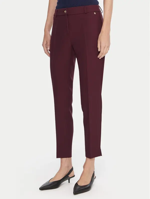 Maryley Maryley Ženske hlače 25IB52Z/M17/43BU Tamnocrvena Regular Fit