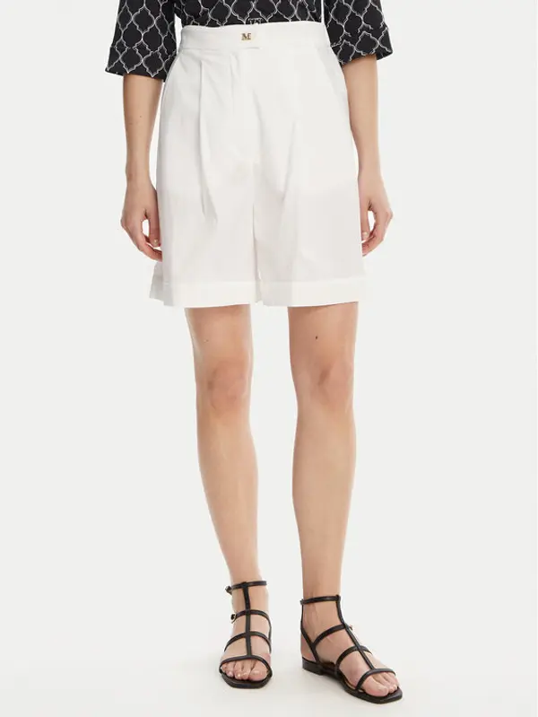 Max Mara Beachwear Max Mara Beachwear Bermude Sultano 2516141019 Bijela Relaxed Fit