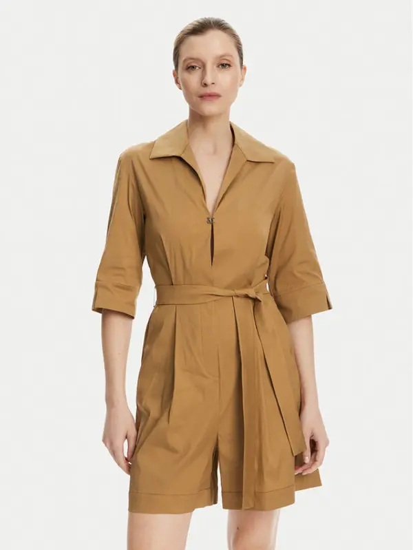 Max Mara Beachwear Max Mara Beachwear Kombinezon Canard 2516241019 Smeđa Regular Fit