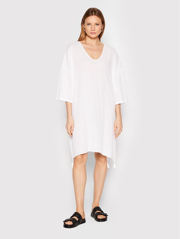 Max Mara Beachwear Max Mara Beachwear Ljetna haljina Paglie 32210328 Bijela Oversize